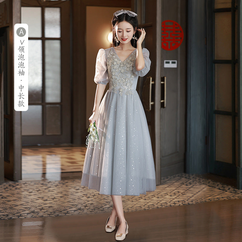 Bridesmaid Dresses New Fairy Sisterwear Dresses Skirt Slim Dress for Young Girls Dress BP2203