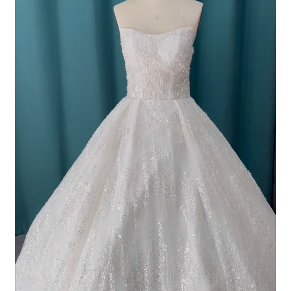 Off The Shoulder Ball Gown Sweetheart Wedding Dress EJB1252