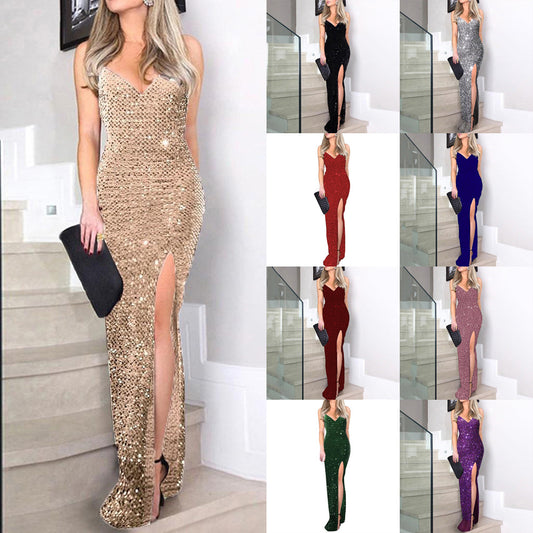 Wedding Guest Dresses for Women Maxi Dresses Smocked Midi Dress Slit Maxi Dress EPM1195