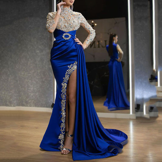 Cocktail Dresses Long Woman Gown Beaded Sequins Robes de Cocktail Parties Plus Size Prom Party Gowns EPM1196