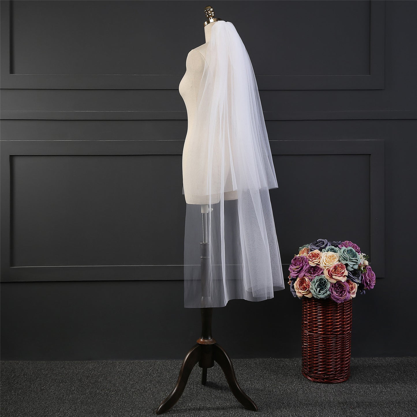 Soft Tulle Bridal Wedding Veil with Comb EWA008