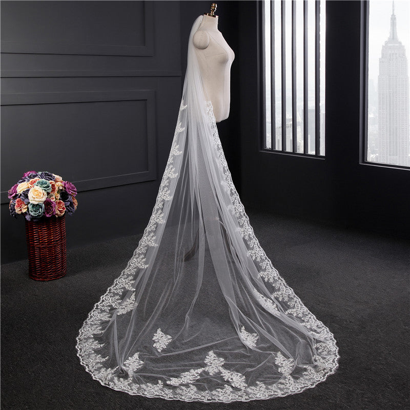 Lace Wedding Veils for Brides with Comb EWA017