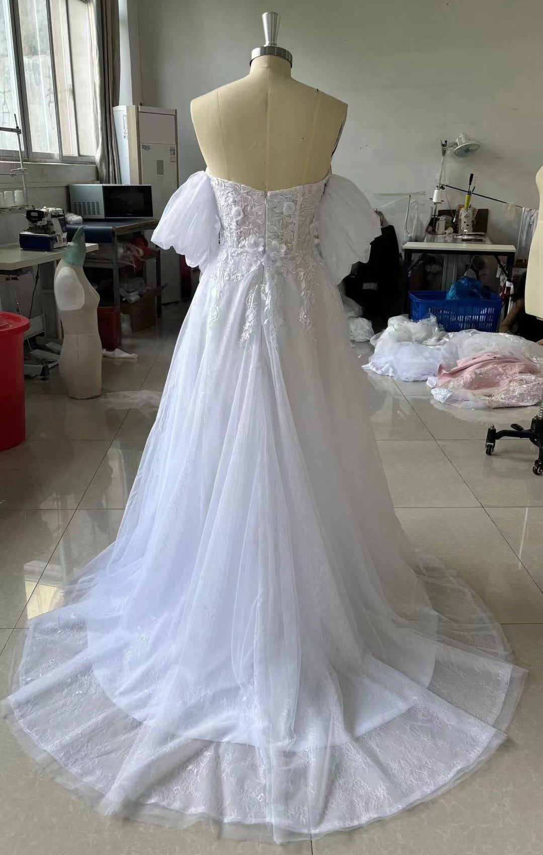 Satin Beach Wedding Dresses White Mermaid Wedding Dress for Bride EYB1229