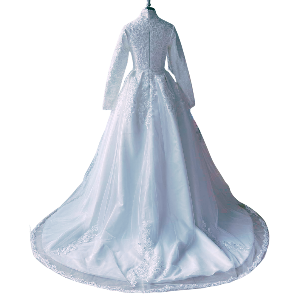 New Arab Muslim Long Sleeve Wedding Dress