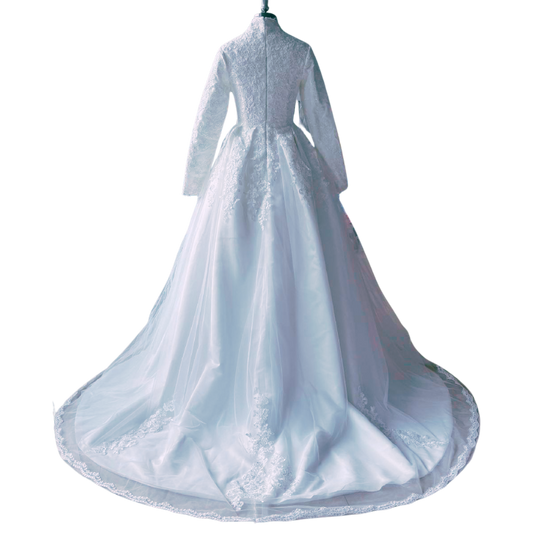 New Arab Muslim Long Sleeve Wedding Dress