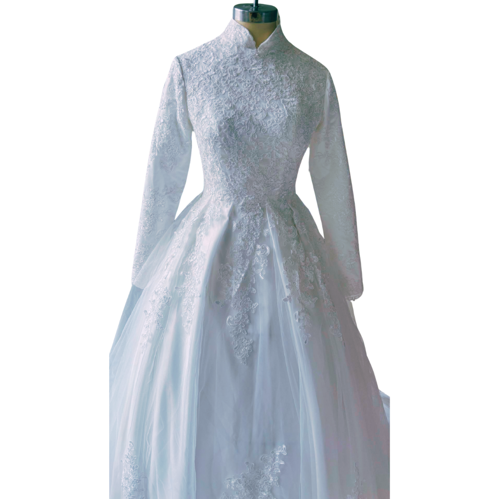 New Arab Muslim Long Sleeve Wedding Dress