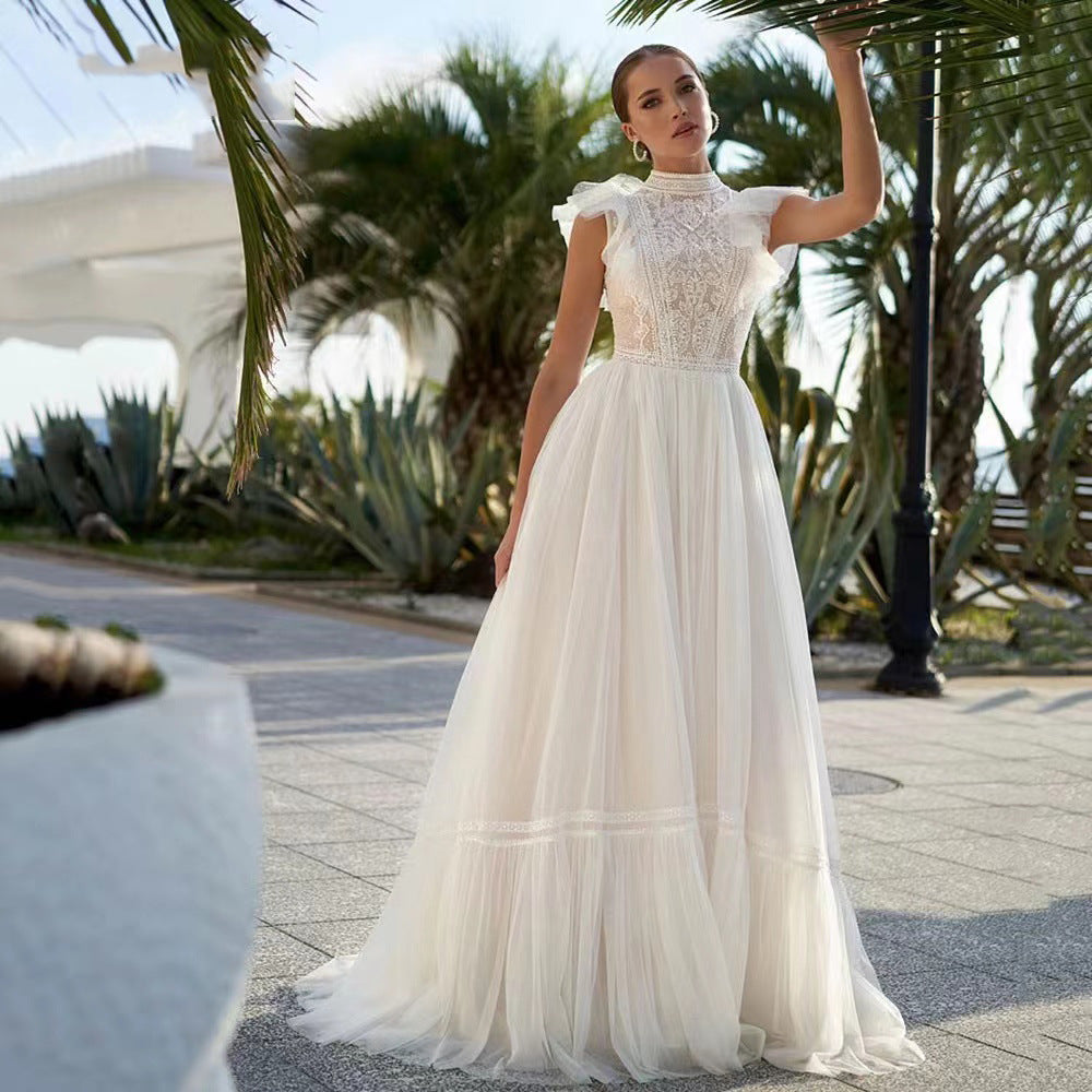 Classic Wedding Dresses For Women A-Line Tulle Bridal Gowns EYB5028