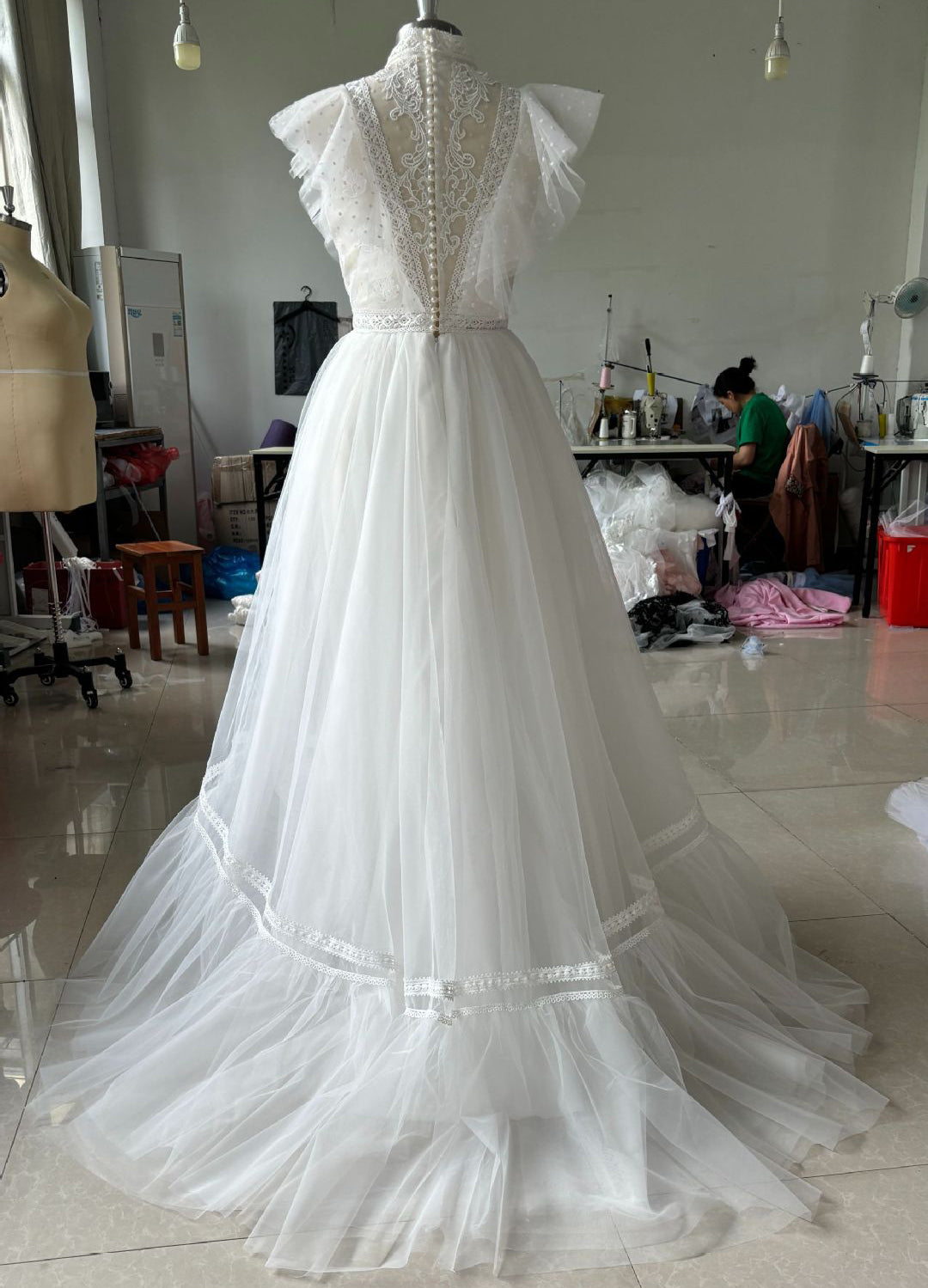 Classic Wedding Dresses For Women A-Line Tulle Bridal Gowns EYB5028