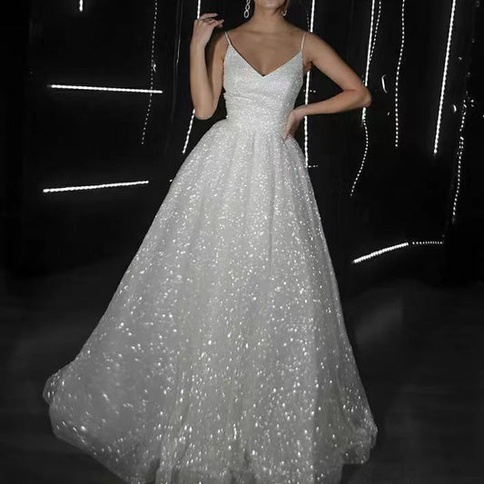 Ball Gown Prom Dresses Glittering Dress Wedding Party Birthday  Gowns EYB5033