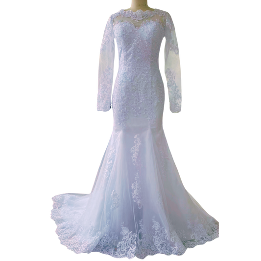 Vintage Africa Mermaid Long Sleeve Wedding Dresses EYM5004