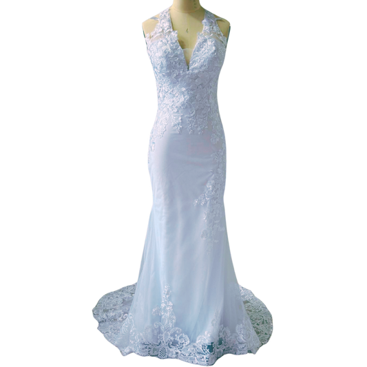 Elegant V-Neckline Mermaid Wedding Gowns EYM5019