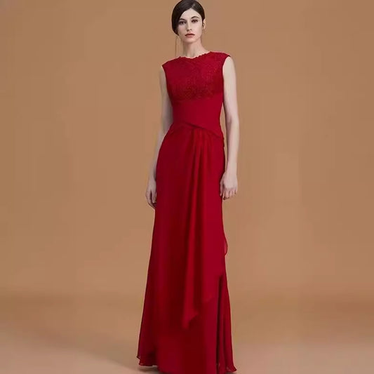 ScoopNeck Silhouette Neckline Fabric Floor-Length A-Line/Princess Bridesmaid Dresses EYM979