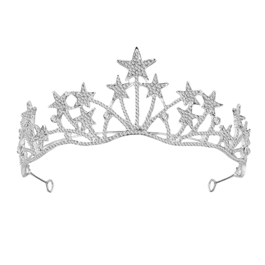 Silver Crystal Tiara Crowns for Women Girls Elegant Princess Crown YAC1047