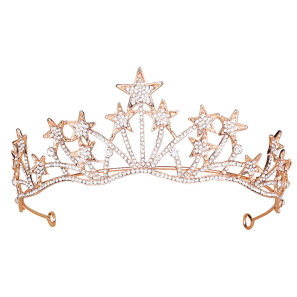 Silver Crystal Tiara Crowns for Women Girls Elegant Princess Crown YAC1047