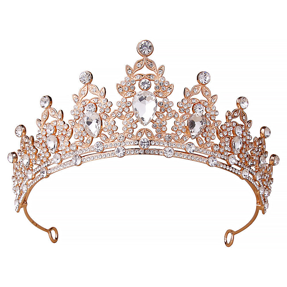 Crystal Queen Crowns Rhinestone Princess Womens Girls Crown YAC1051