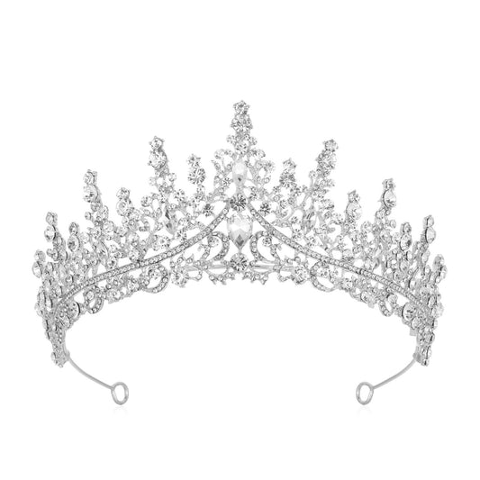 Women Rhinestone Queen Crown Princess Tiara Prom Birthday Crown YAC1053