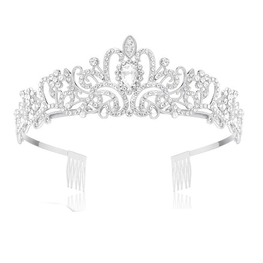 Silver Crowns Bridal Wedding Prom Birthday Party Crowns YAC990