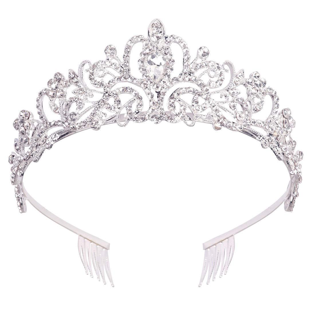 Silver Crowns Bridal Wedding Prom Birthday Party Crowns YAC990