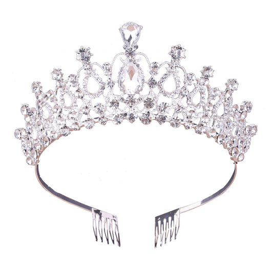 Bridal Elegant Zircon Crown Shining Rhinestone Princess Crowns YAC992