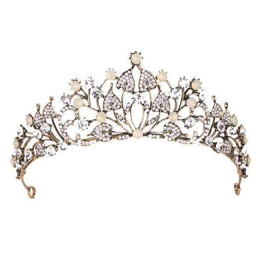 Classic Copper Round Crown Queen Tiaras Bridal Elegant Headdresses YAC998