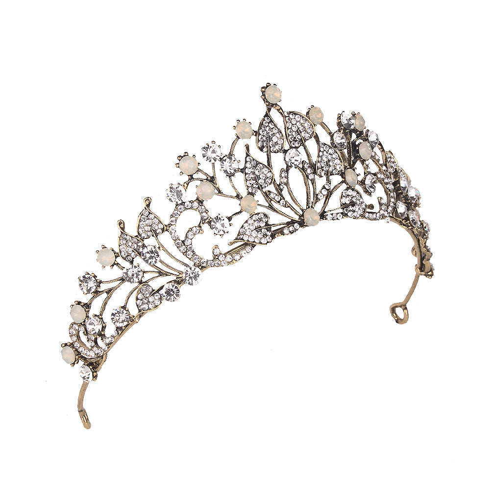 Classic Copper Round Crown Queen Tiaras Bridal Elegant Headdresses YAC998