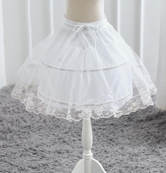 Gowns Skirts Mesh Child Fishbone Lining Petticoat Dress Hoops Girls for Wedding YAP1111