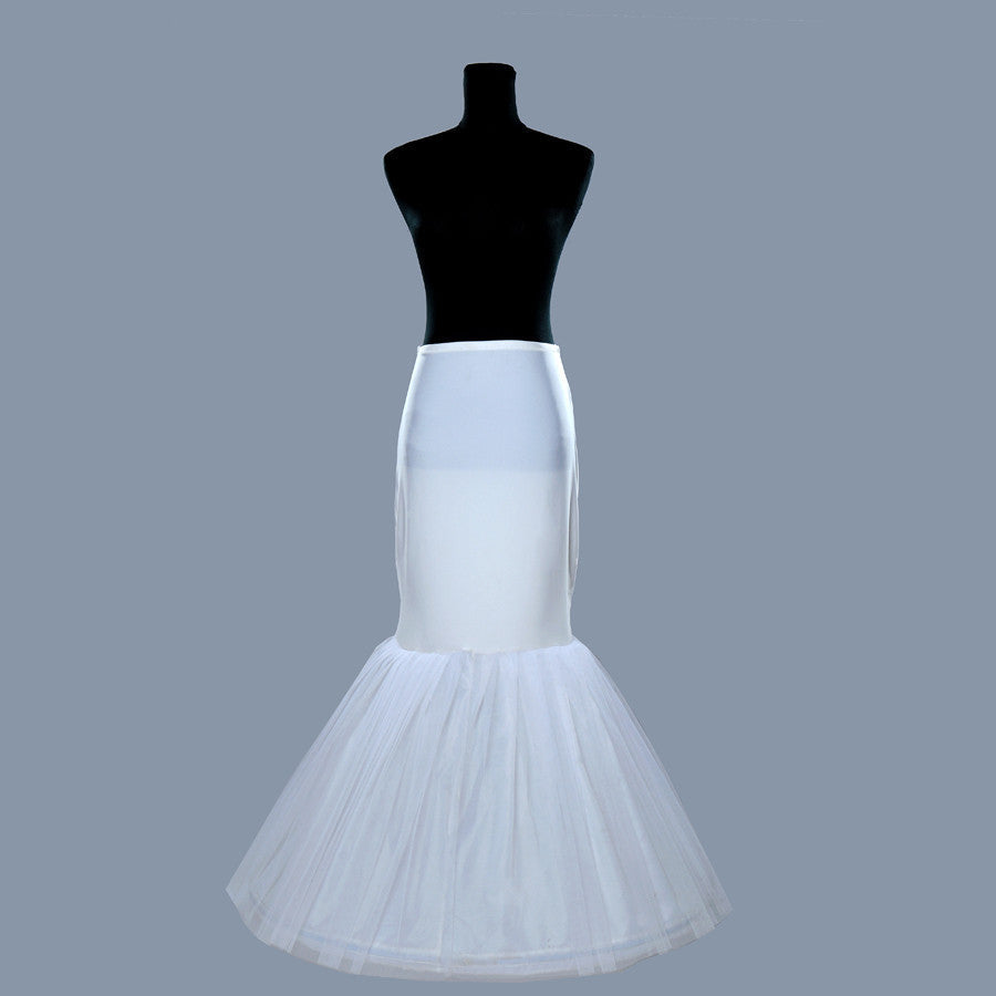 Mermaid Petticoat Slip 1 Hoop Bone Elastic Wedding Gown Crinoline YAP1112