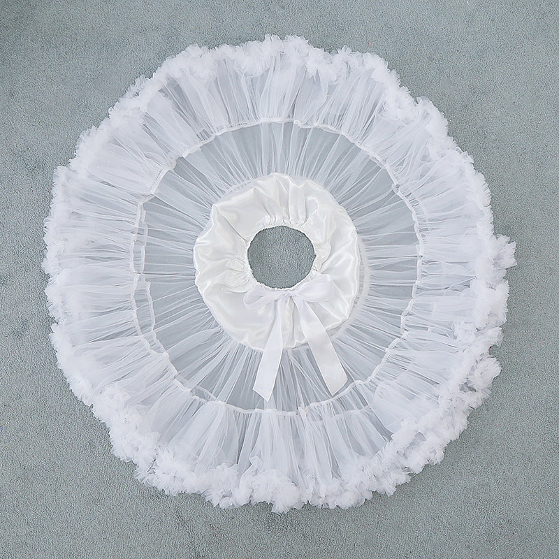 50cm Clouds Ruffles Hemline Bowknot Petticoat YAP1133