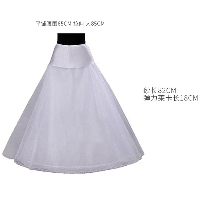 Wedding Petticoat Women Crinoline Dress Long Underskirt Wedding Dress Long Petticoat One Hoop Skirt Crinoline For Bridal YAP1135