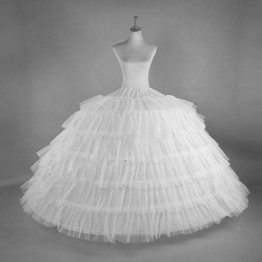 White Ball Gown Hoops Petticoat Underskirt Crinoline Slips YAP1136