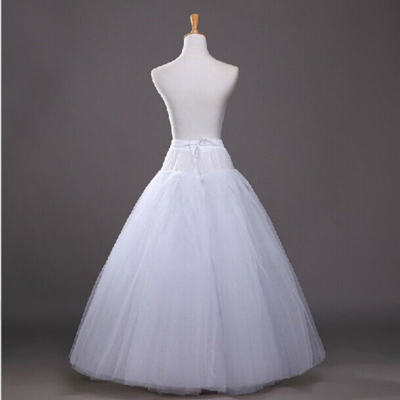 4-layer Hoop-free Long Style Half Skirt Petticoat YAP1139