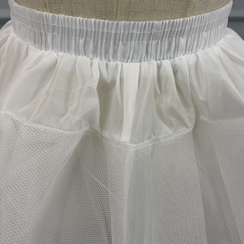 Bridal Wedding Dress Tulle Bottom Fluffy Lining Tutu Skirt Petticoats Underskirt YAP1140