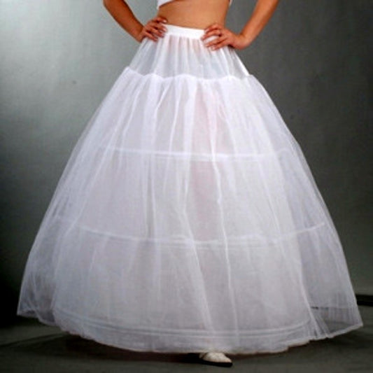 Women's Long Hoop Petticoat Wedding Crinoline Full Slips Underskirt YAP1145