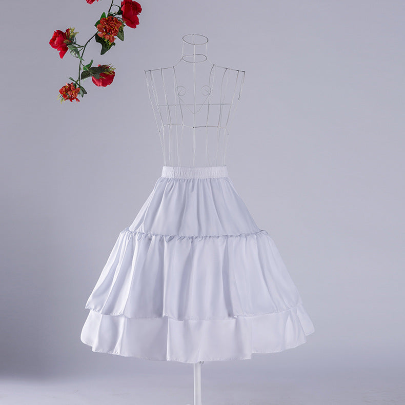 Cosplay Daily Fishbone Crinoline Lolita Adjustable Violent Carmen Slip Dress Soft Girl Skirt YAP1151