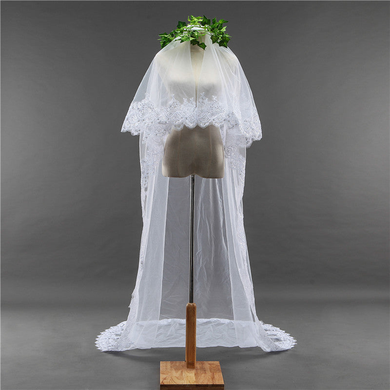 Chapel Lace Wedding Veil YAV1080