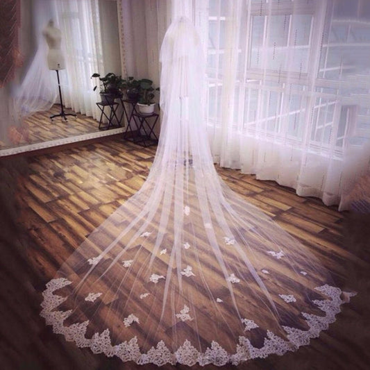 New Arrival Long Lace Edge Bride's Wedding Veil YAV1095